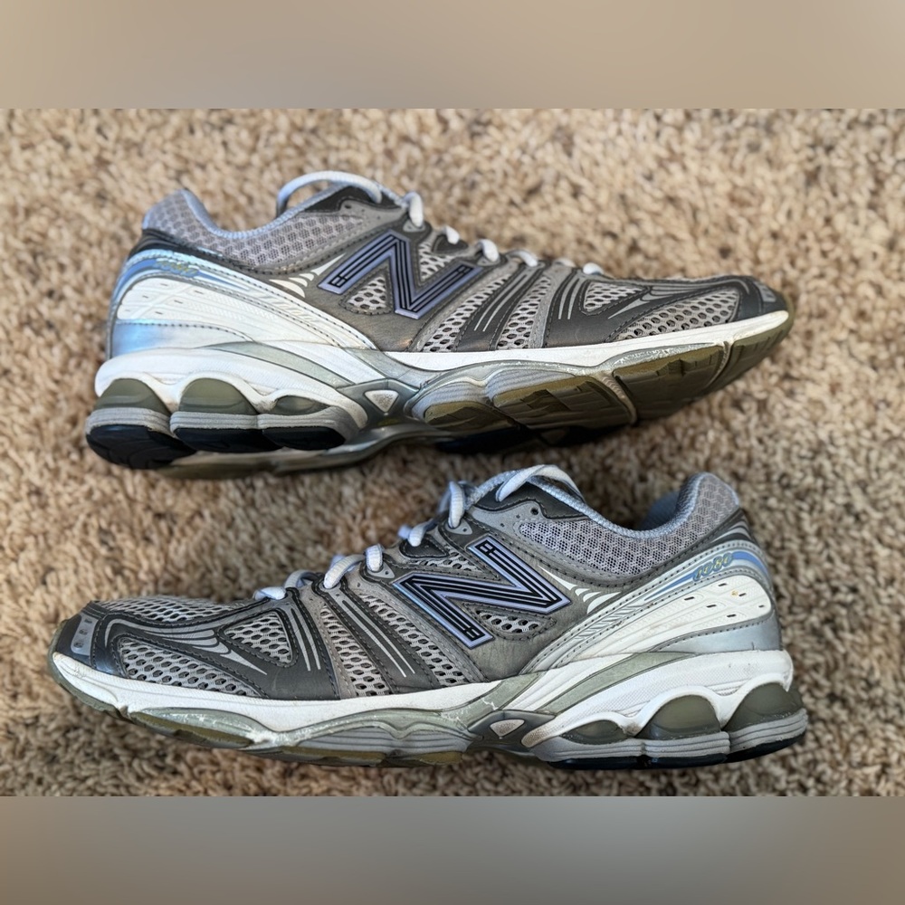 New Balance Grey and Silver Women’s Athletic Running Shoes